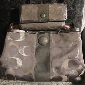 Matching Coach purse and wallet.